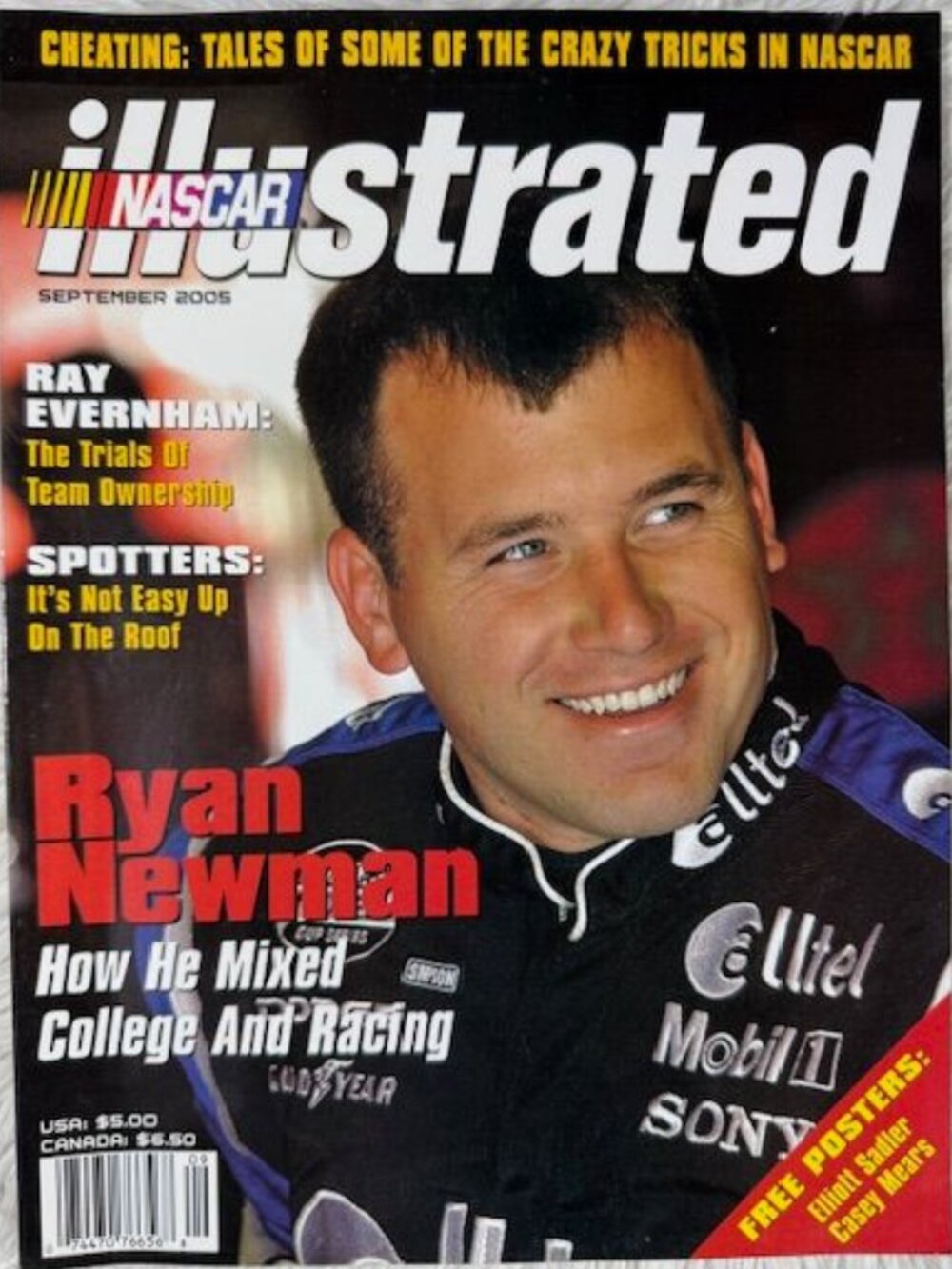 Vintage NASCAR Illustrated Sept. 2005 Ryan Newman How He Mixed College & Racing